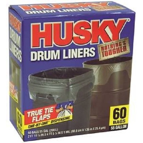 Husky 55-Gal Clear Trash Bag, 80-Ct - Tool Storage & Garage